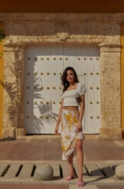 Nava Tie Dye Midi Skirt -Chic Ladies Wear Shop 200119 ASTR Label 0588