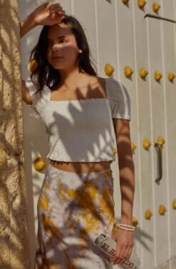 Mason Puff Sleeve Crop Top -Chic Ladies Wear Shop 200119 ASTR Label 0711