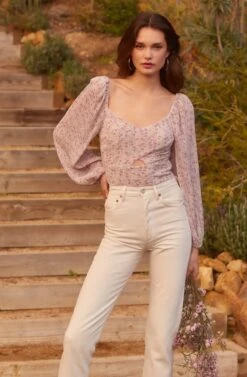 Long Sleeve Plisse Cross Bust Top -Chic Ladies Wear Shop 23 01 19 ASTR WEDDING0675