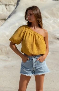 Jacquard One Sleeve Top -Chic Ladies Wear Shop A58A4680