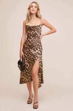 Gaia Animal Midi Dress -Chic Ladies Wear Shop ACDR100133B LEOPARD PRINT 1