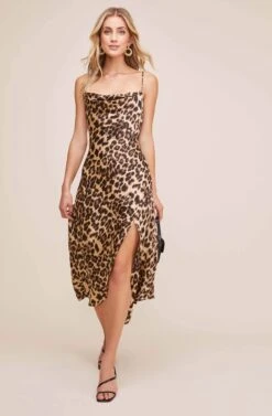 Gaia Animal Midi Dress -Chic Ladies Wear Shop ACDR100133B LEOPARD PRINT 2