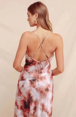 Gaia Tie Dye Midi Dress -Chic Ladies Wear Shop ACDR100133B WINE TIE DYE 12