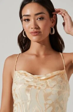 Gaia Burnout Floral Midi Dress -Chic Ladies Wear Shop ACDR100133F CREAMFLORALBURNOUT 4