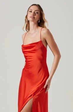 Gaia Midi Dress -Chic Ladies Wear Shop ACDR100133S TANGERINE 0623