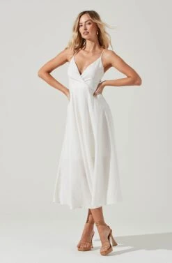 Ambrosia Midi Dress -Chic Ladies Wear Shop ACDR100490 WHITE 0383