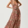 Eartha Floral Maxi Dress -Chic Ladies Wear Shop ACDR100834B TAUPE PINKFLORAL 1