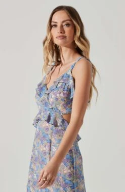 Chic Ladies Wear Shop -Chic Ladies Wear Shop ACDR100906 PURPLEBLUEFLORAL 4