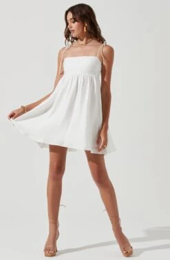 Serenity Square Neck Mini Dress -Chic Ladies Wear Shop ACDR101235B WHITE 0310