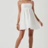 Serenity Square Neck Mini Dress -Chic Ladies Wear Shop ACDR101235B WHITE 0311