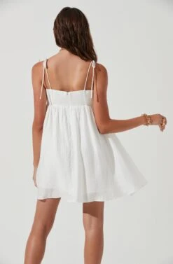 Serenity Square Neck Mini Dress -Chic Ladies Wear Shop ACDR101235B WHITE 0333