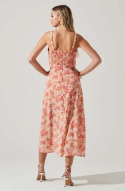 Elsie Floral Midi Dress -Chic Ladies Wear Shop ACDR101374 ORANGEFLORAL 5 624df076 a07a 4033 8440 2cd4d689da09