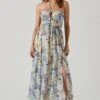 Rozina Floral Cutout Maxi Dress -Chic Ladies Wear Shop ACDR101542 BLUEGREENFLORAL 1