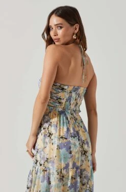 Rozina Floral Cutout Maxi Dress -Chic Ladies Wear Shop ACDR101542 BLUEGREENFLORAL 3