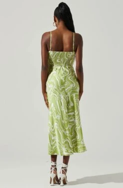 Mabel Retro Floral Bustier Midi Dress 11 Mabel Retro Floral Bustier Midi Dress -Chic Ladies Wear Shop ACDR101568 CELERYFLORAL 5