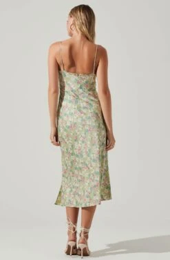 Florentina Floral Midi Dress -Chic Ladies Wear Shop ACDR101584 LIMEPINKFLORAL 6