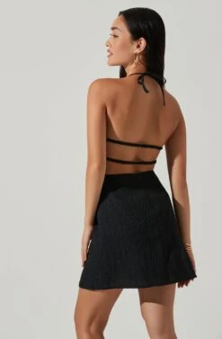 Laylin Halter Cutout Mini Dress -Chic Ladies Wear Shop ACDR101590S BLACK 4