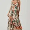 Almina Floral Pleated Midi Dress