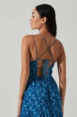 Ryliana Floral Tiered Maxi Dress -Chic Ladies Wear Shop ACDR101640 BLUEFLORAL 4