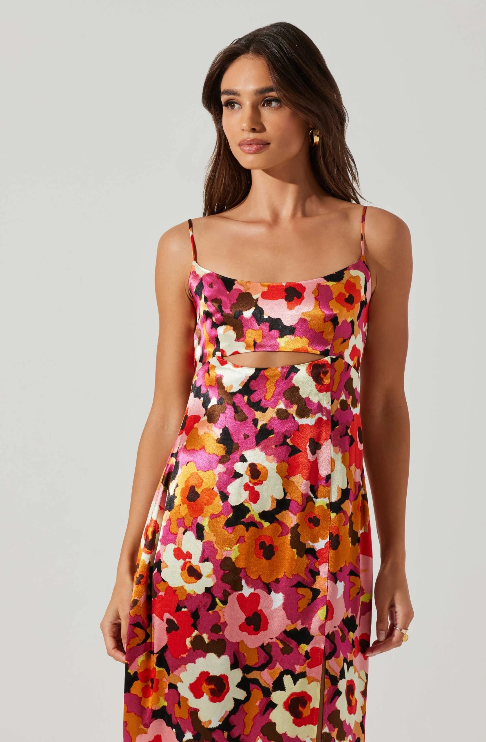 Chelsi Floral Satin Midi Dress 4 Chelsi Floral Satin Midi Dress - Image 2