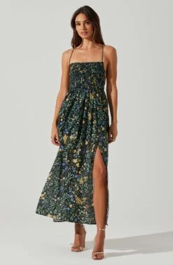 Stasia Floral Smocked Midi Dress