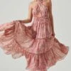 Jaidee Floral Tiered Maxi Dress -Chic Ladies Wear Shop ACDR101739 PINKFLORAL 1