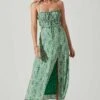 Amalea Floral Midi Dress 2 Amalea Floral Midi Dress -Chic Ladies Wear Shop ACDR101815 GREENFLORAL 1