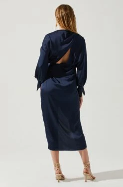 Sadyra Drop Shoulder Wrap Dress -Chic Ladies Wear Shop ACDR101865 MIDNIGHTBLUE 6