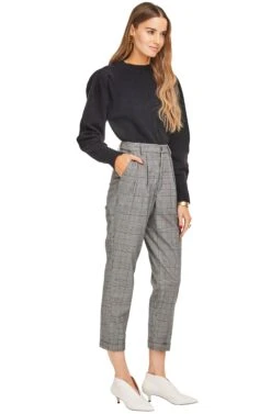 Elliot Pant -Chic Ladies Wear Shop ACP6469 GREY PLAID 02