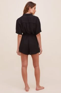 Evita Drawstring Shorts -Chic Ladies Wear Shop ACP7203 BLACK 6