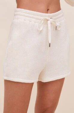 All Tied Up Sweatshorts -Chic Ladies Wear Shop ACP7206 IVORY 4