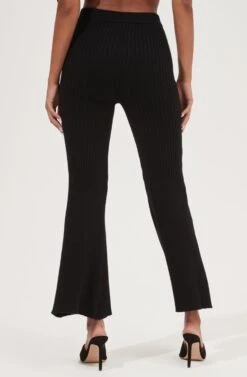 Maida Ribbed Knit Flare Pants -Chic Ladies Wear Shop ACP7223 BLACK 5