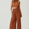 Cruise Pleated Wide Leg Pants -Chic Ladies Wear Shop ACP7230 RUST 5