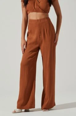 Sayla Wide Leg Pants -Chic Ladies Wear Shop ACP7246TX CARAMEL 2