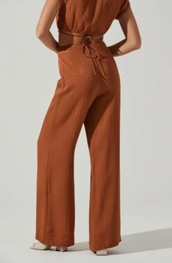 Sayla Wide Leg Pants -Chic Ladies Wear Shop ACP7246TX CARAMEL 3