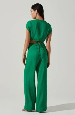Sayla Wide Leg Pants -Chic Ladies Wear Shop ACP7246TX GREEN 4
