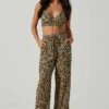 Femi Abstract Print Wide Leg Pants -Chic Ladies Wear Shop ACP7252 BLACKGREENMULTI 1