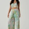 Savine Ruched Tie Dye Pants -Chic Ladies Wear Shop ACP7259P GREENSWIRL 2