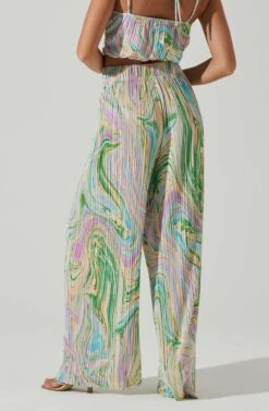 Savine Ruched Tie Dye Pants -Chic Ladies Wear Shop ACP7259P GREENSWIRL 4