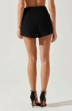 Rivka High Waist Shorts -Chic Ladies Wear Shop ACP7274B BLACK 4