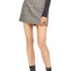 Raye Mini Skirt -Chic Ladies Wear Shop ACS9001 BLACK MUSTARD PLAID 00