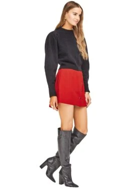 Evan Mini Skirt -Chic Ladies Wear Shop ACS900 LIPSTICK RED 02