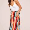 Monica Striped Midi Skirt