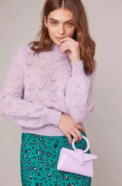 Pamela Leopard Midi Skirt -Chic Ladies Wear Shop ACS9022B GREEN LILAC LEOPARD 2A