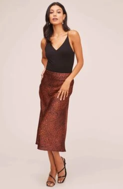 Pamela Animal Print Skirt -Chic Ladies Wear Shop ACS9022 RUST ANIMAL 2