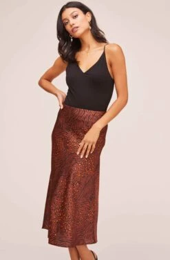 Pamela Animal Print Skirt -Chic Ladies Wear Shop ACS9022 RUST ANIMAL 4