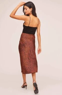 Pamela Animal Print Skirt -Chic Ladies Wear Shop ACS9022 RUST ANIMAL 5