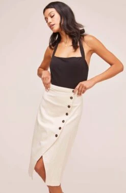 Eileen Midi Skirt -Chic Ladies Wear Shop ACS9026 NATURAL 3A