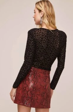 Come Slither Mini Skirt -Chic Ladies Wear Shop ACS9030 RUBY PYTHON 4