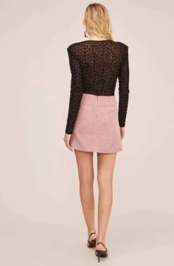 Uma Mini Skirt -Chic Ladies Wear Shop ACS9033 DUSTY PINK 3